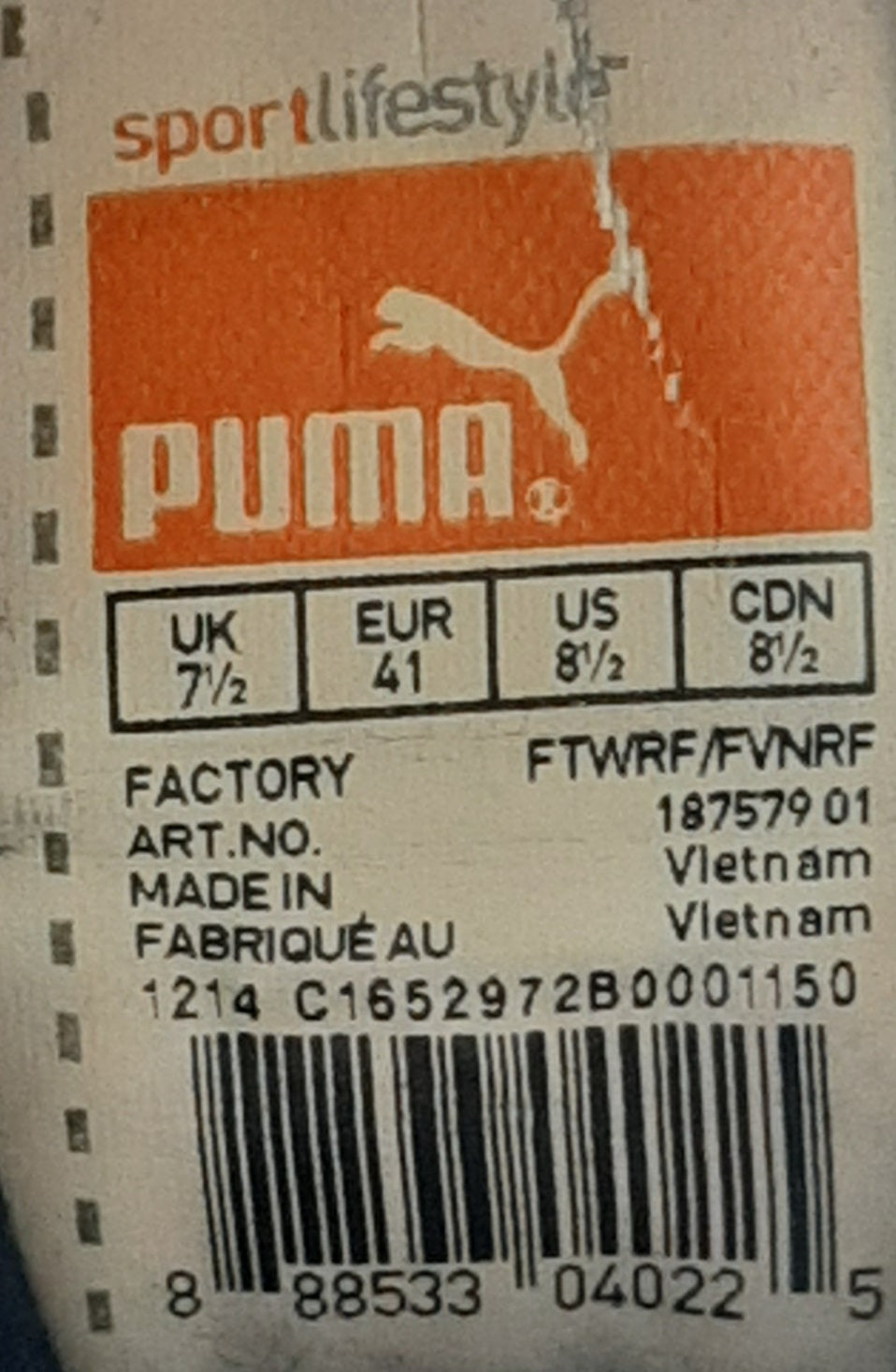 EUR ISZE 41 | Puma Fusion Grip ST spiked